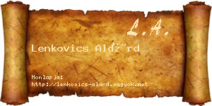 Lenkovics Alárd névjegykártya